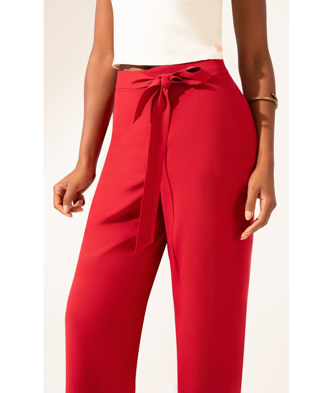 Calça Linen Blend Vermelho