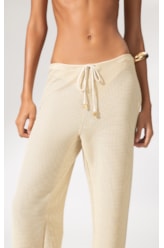 Calça Metallic Plait Natural