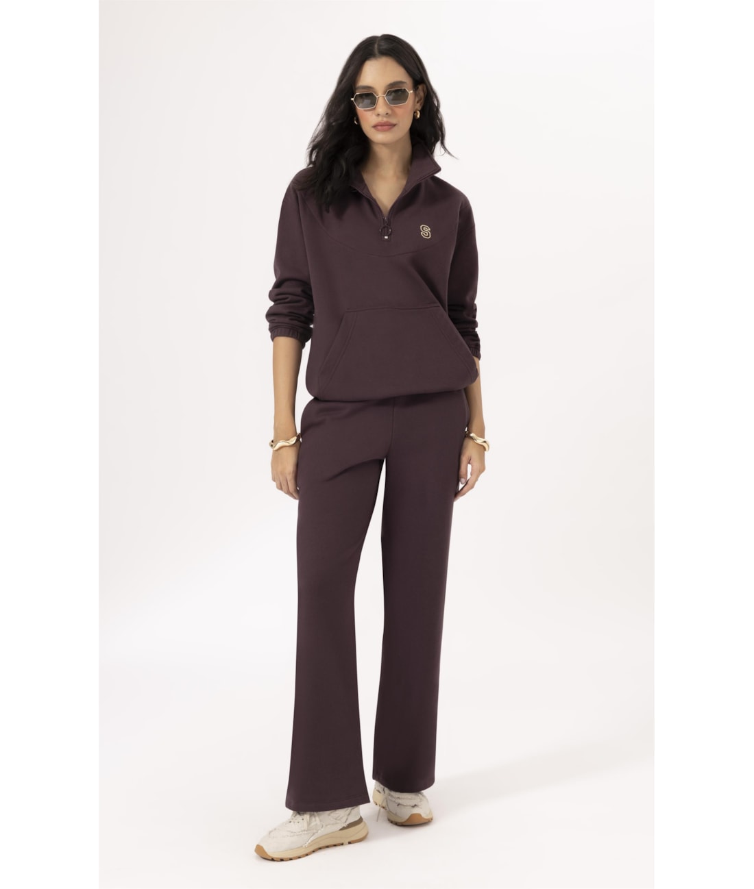 Calça Moletom Ski Dark Wine