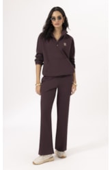 Calça Moletom Ski Dark Wine
