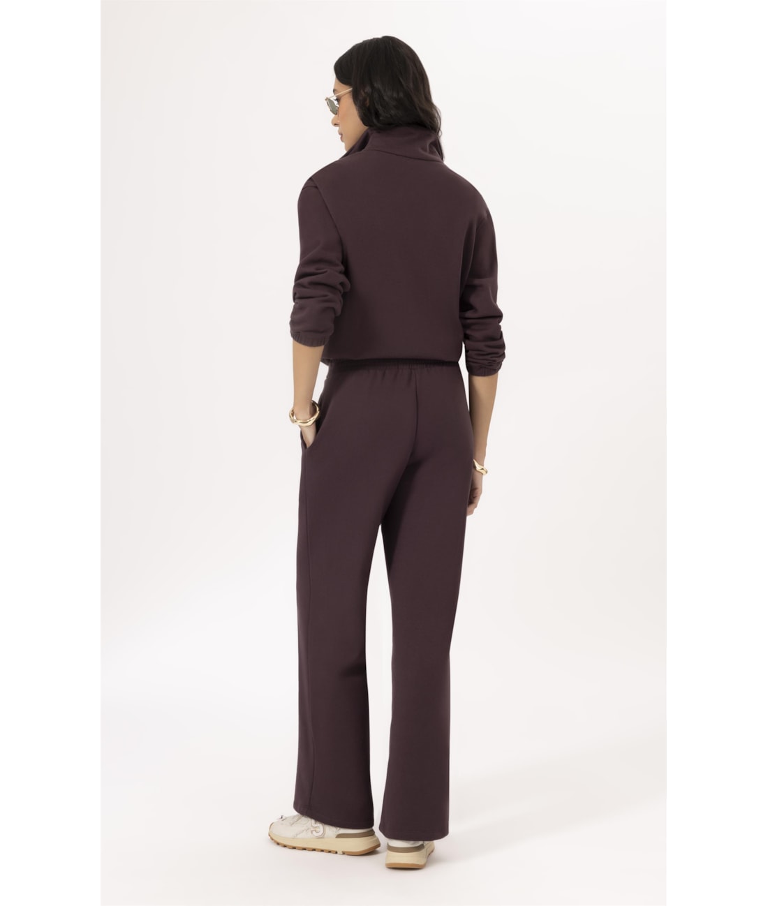Calça Moletom Ski Dark Wine