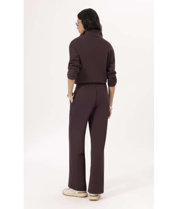 Calça Moletom Ski Dark Wine