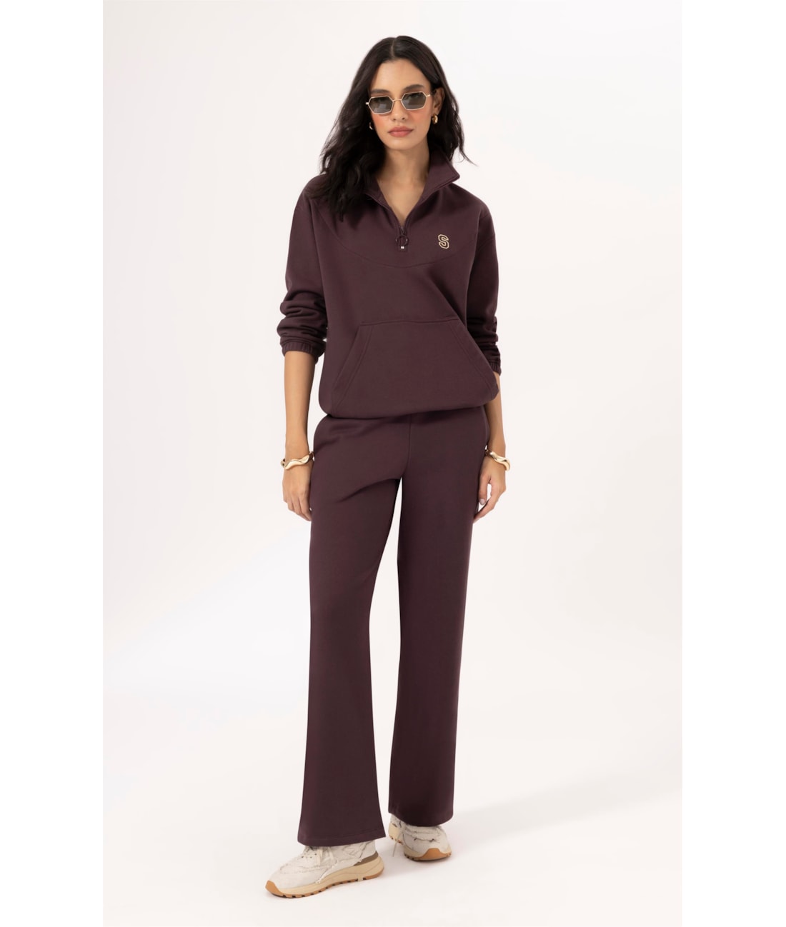 Calça Moletom Ski Dark Wine