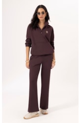Calça Moletom Ski Dark Wine
