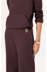 Calça Moletom Ski Dark Wine