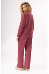 Calça Moletom Ski Rosa Velho