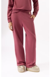 Calça Moletom Ski Rosa Velho