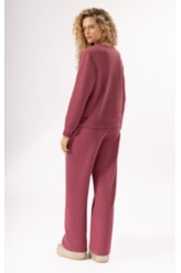 Calça Moletom Ski Rosa Velho