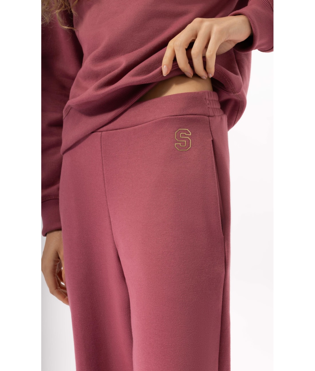 Calça Moletom Ski Rosa Velho