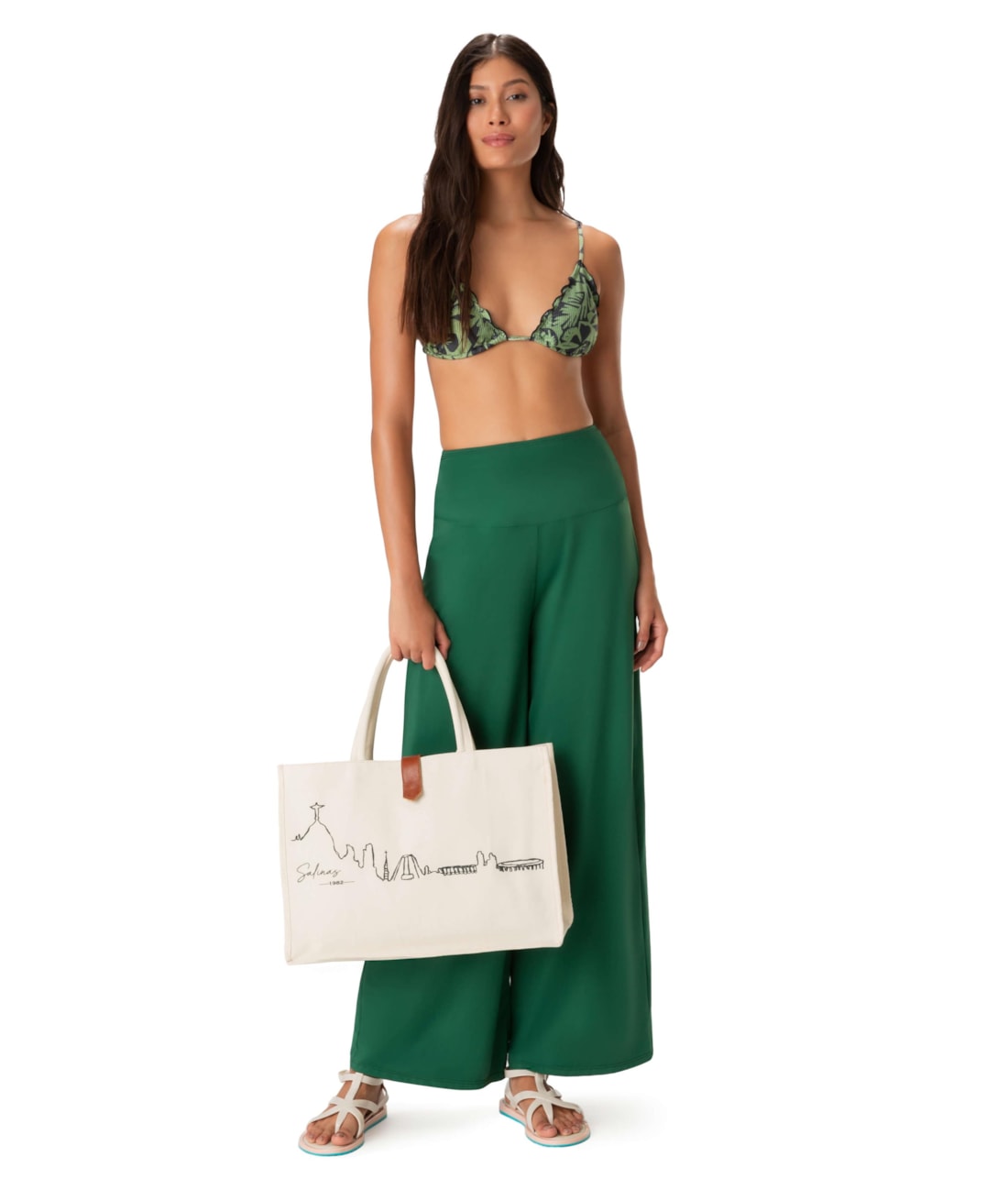 Calça Pala Jersey Verde Escuro