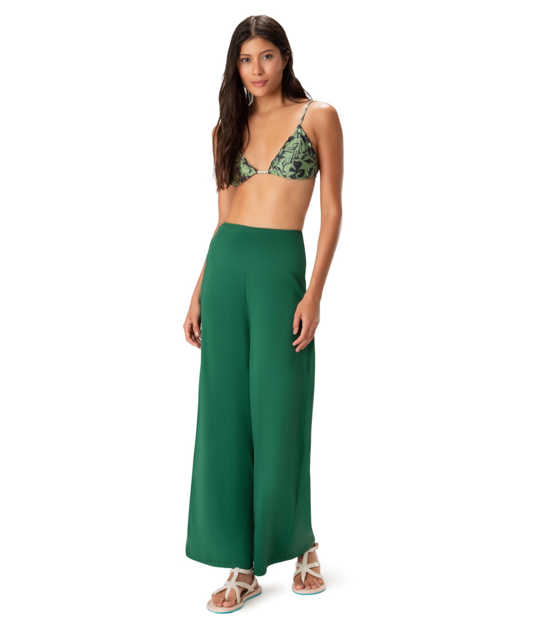 Calça Pala Jersey Verde Escuro