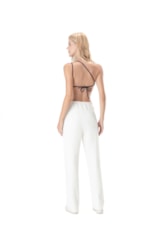 Calça Ponto Roma Off White