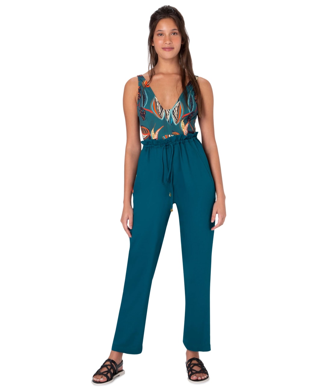 Calça Resort Clochard Visco Dobby Azul Claro
