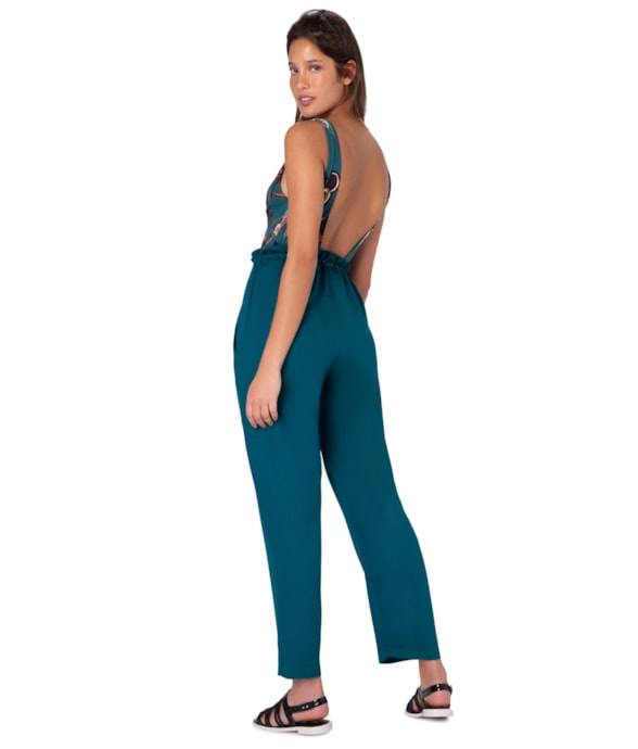Calça Resort Clochard Visco Dobby Azul Claro