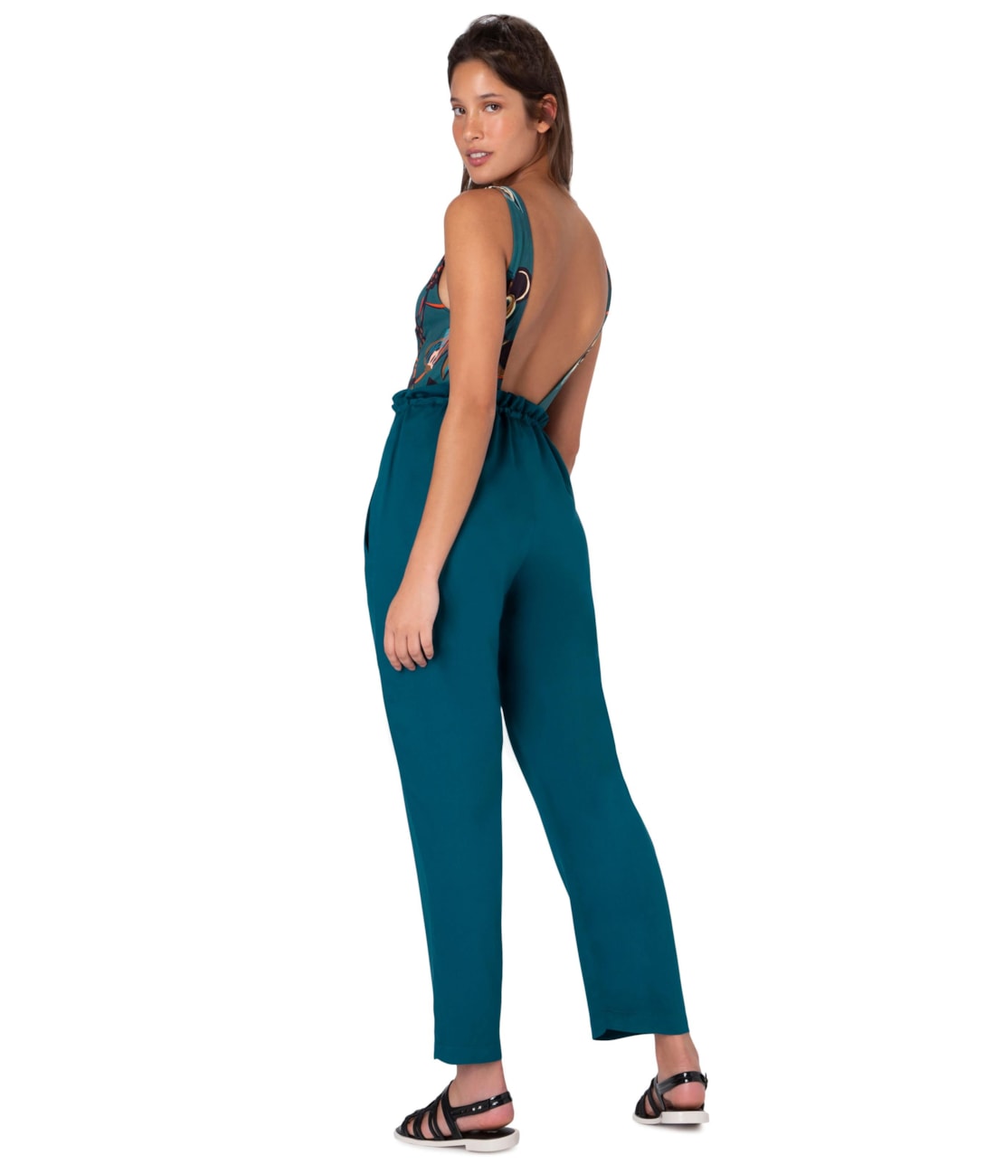 Calça Resort Clochard Visco Dobby Azul Claro