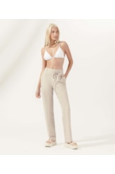 Calça Reta Cotton Linen Natural