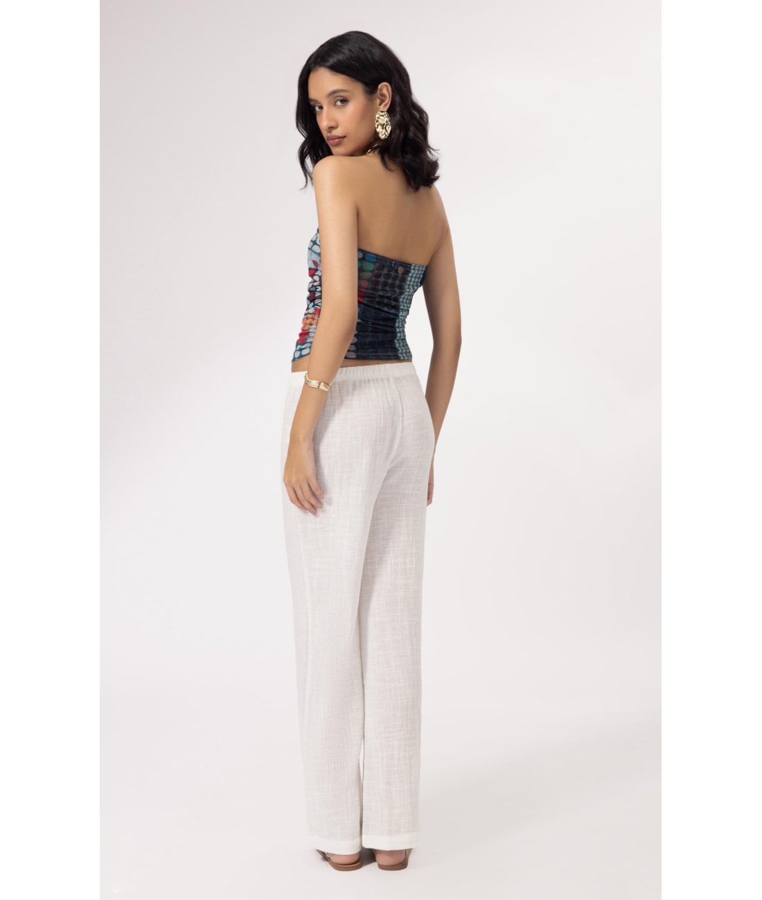 Calça Reta Cotton Plage Off White