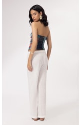 Calça Reta Cotton Plage Off White