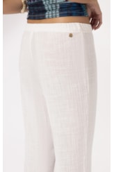 Calça Reta Cotton Plage Off White