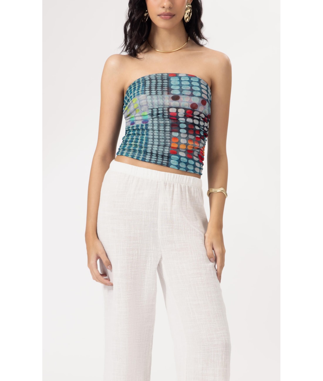 Calça Reta Cotton Plage Off White