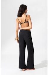 Calça Reta Cotton Plage Preto