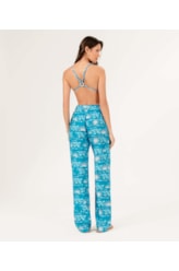 Calça Reta La Mer Azul Claro