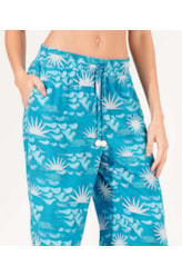 Calça Reta La Mer Azul Claro