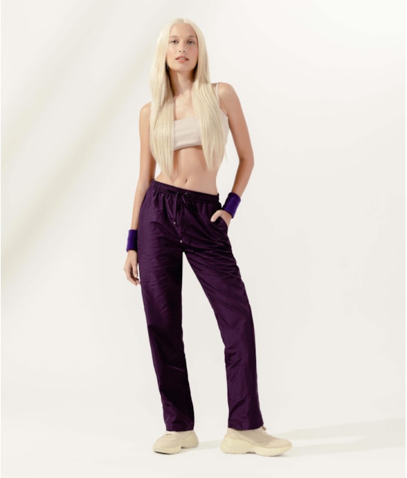 Calça Reta Techno Touch Violeta