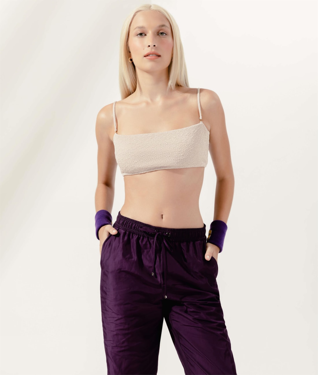Calça Reta Techno Touch Violeta
