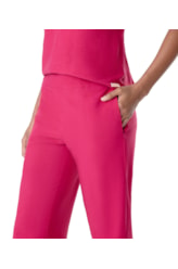 Calça Reta Visco Linho Pink