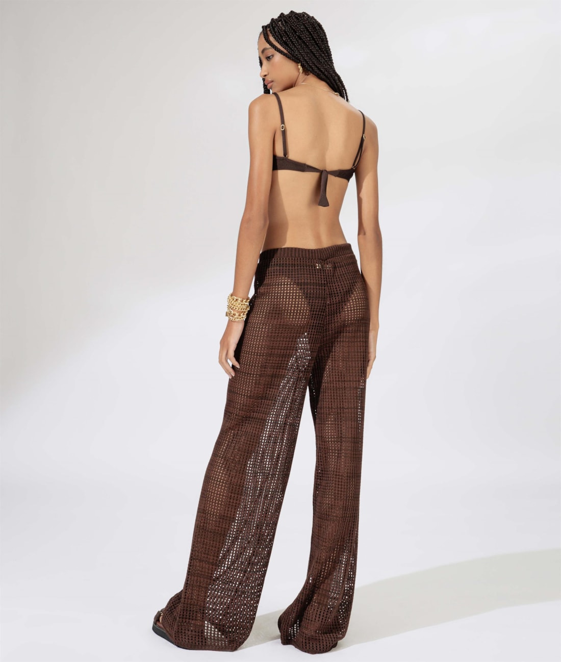 Calça Tricot Paradise Marrom