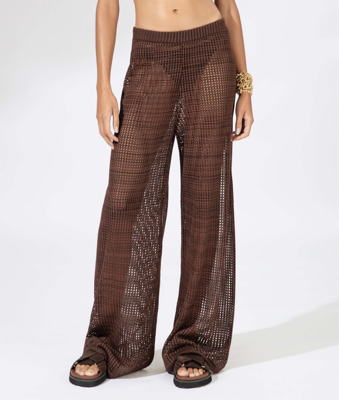 Calça Tricot Paradise Marrom
