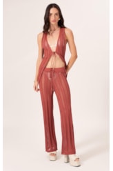 Calça Tricot Telha