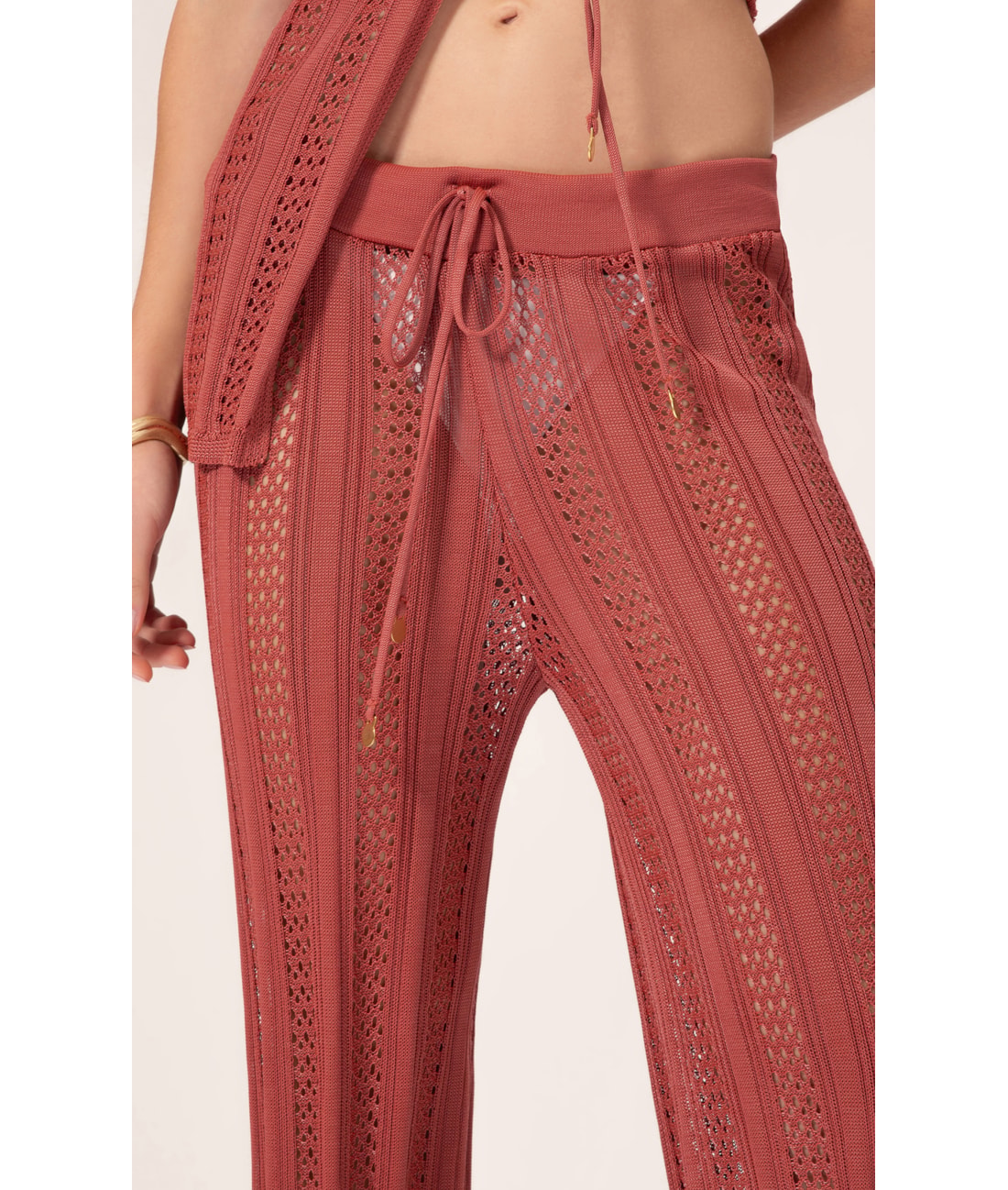 Calça Tricot Telha
