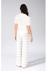 Calça Tricot Stripes Areia