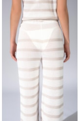 Calça Tricot Stripes Areia