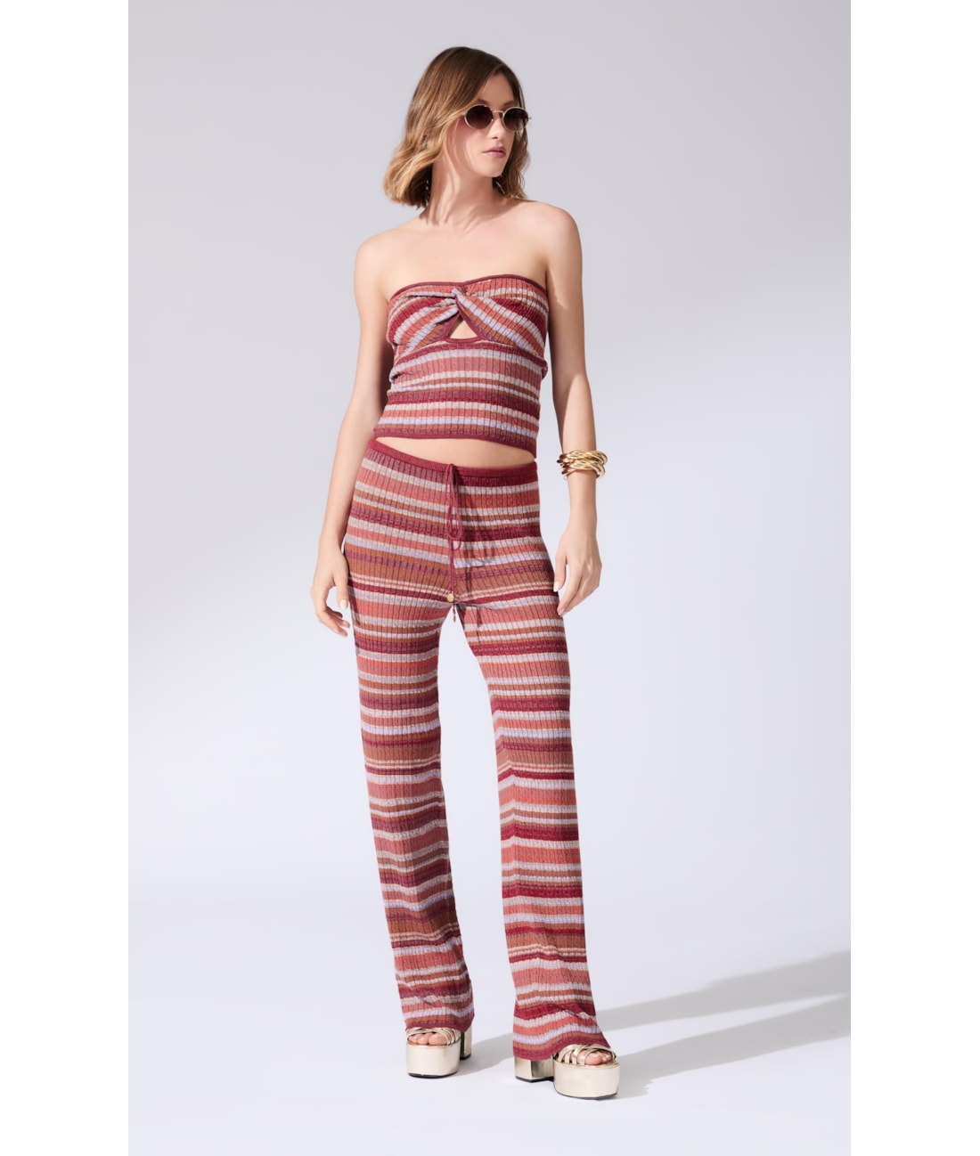 Calça Tricot Venice Telha