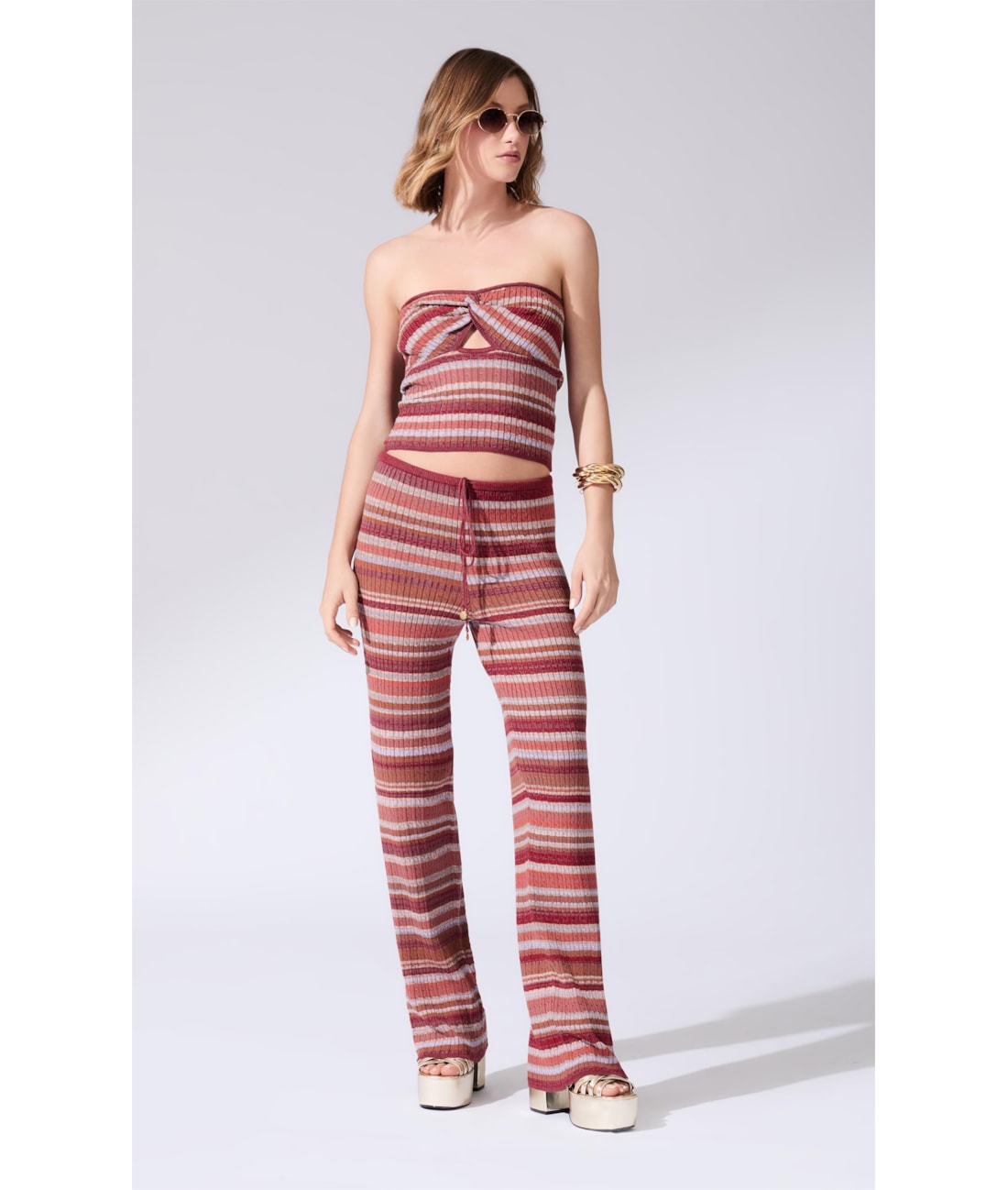 Calça Tricot Venice Telha