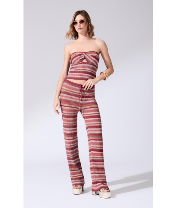 Calça Tricot Venice Telha
