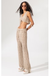 Calça Tricot Wishes Dourado