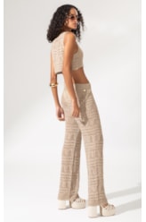 Calça Tricot Wishes Dourado