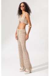 Calça Tricot Wishes Dourado