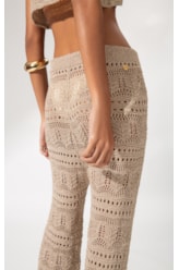 Calça Tricot Wishes Dourado