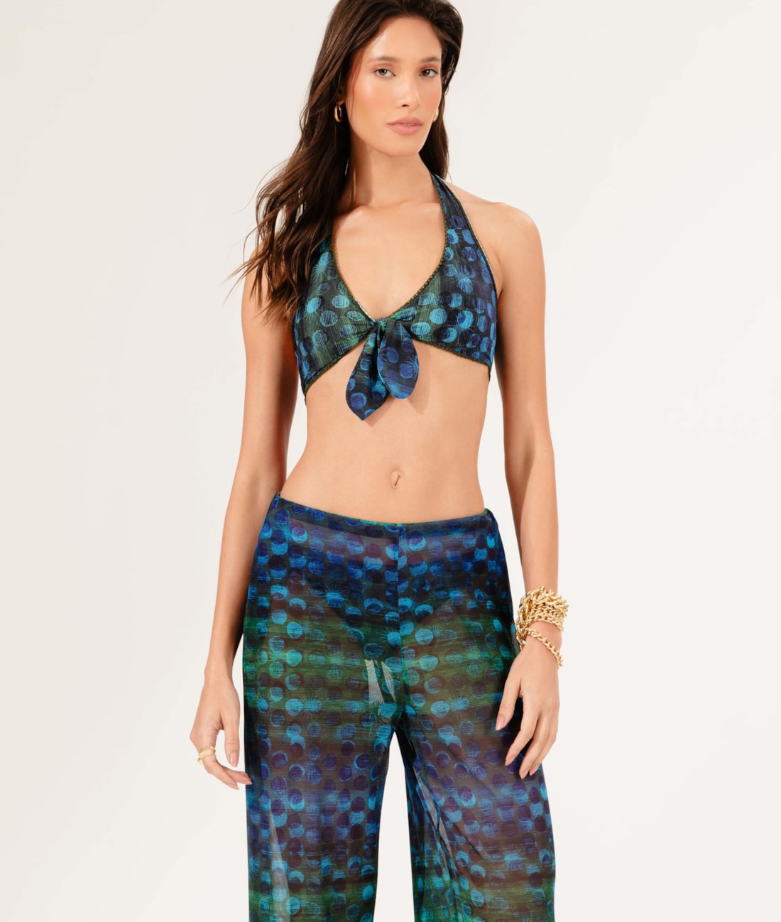 Calça Tule Essence Azul Bic