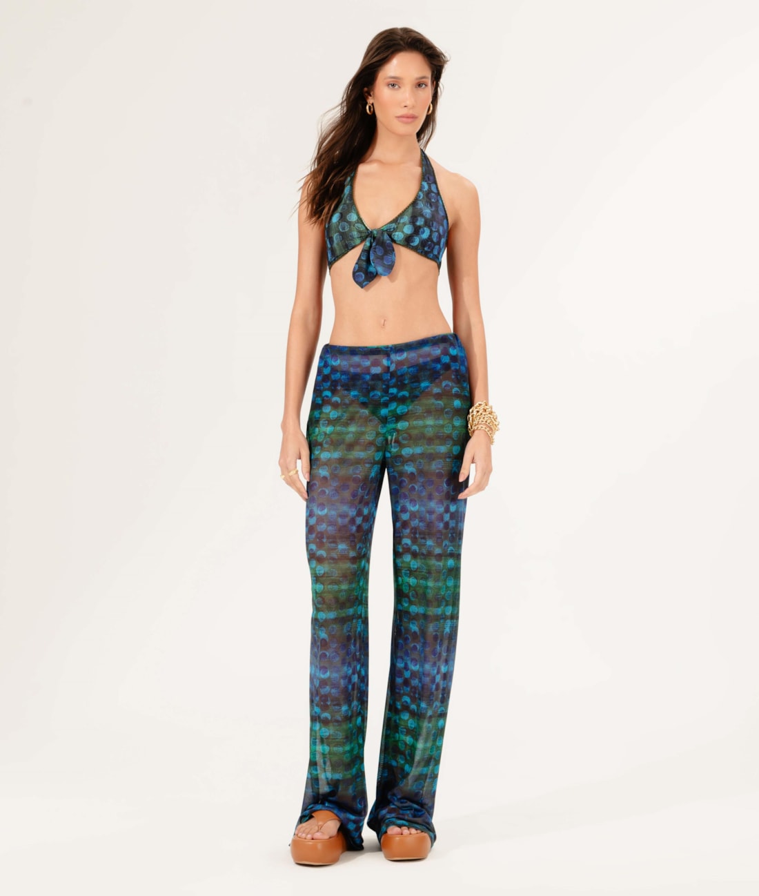 Calça Tule Essence Azul Bic