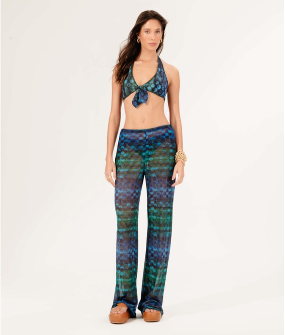 Calça Tule Essence Azul Bic