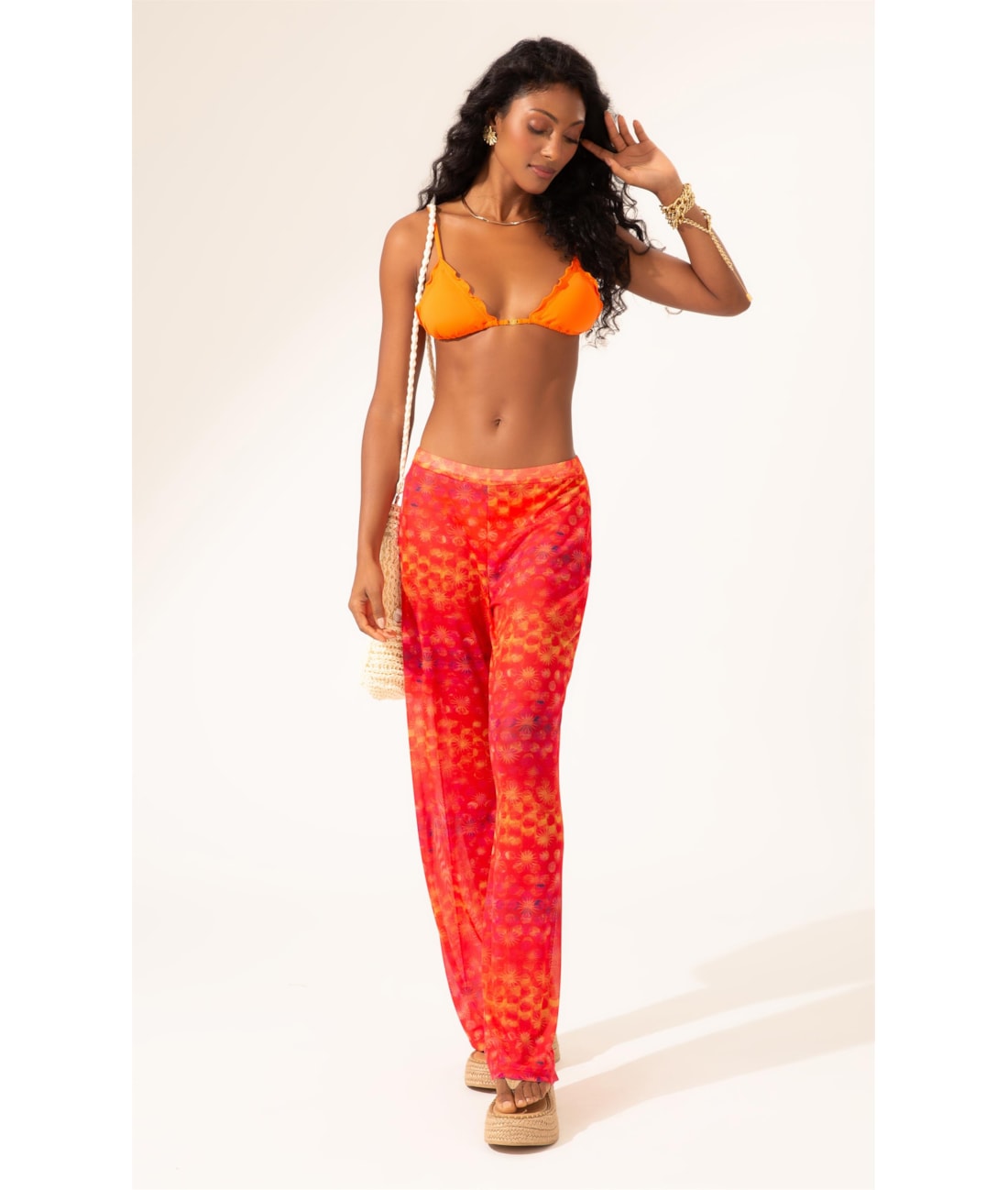 Calça Tule Essence Laranja