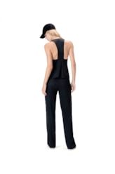 Calça Visco Crepe Preto Mescla