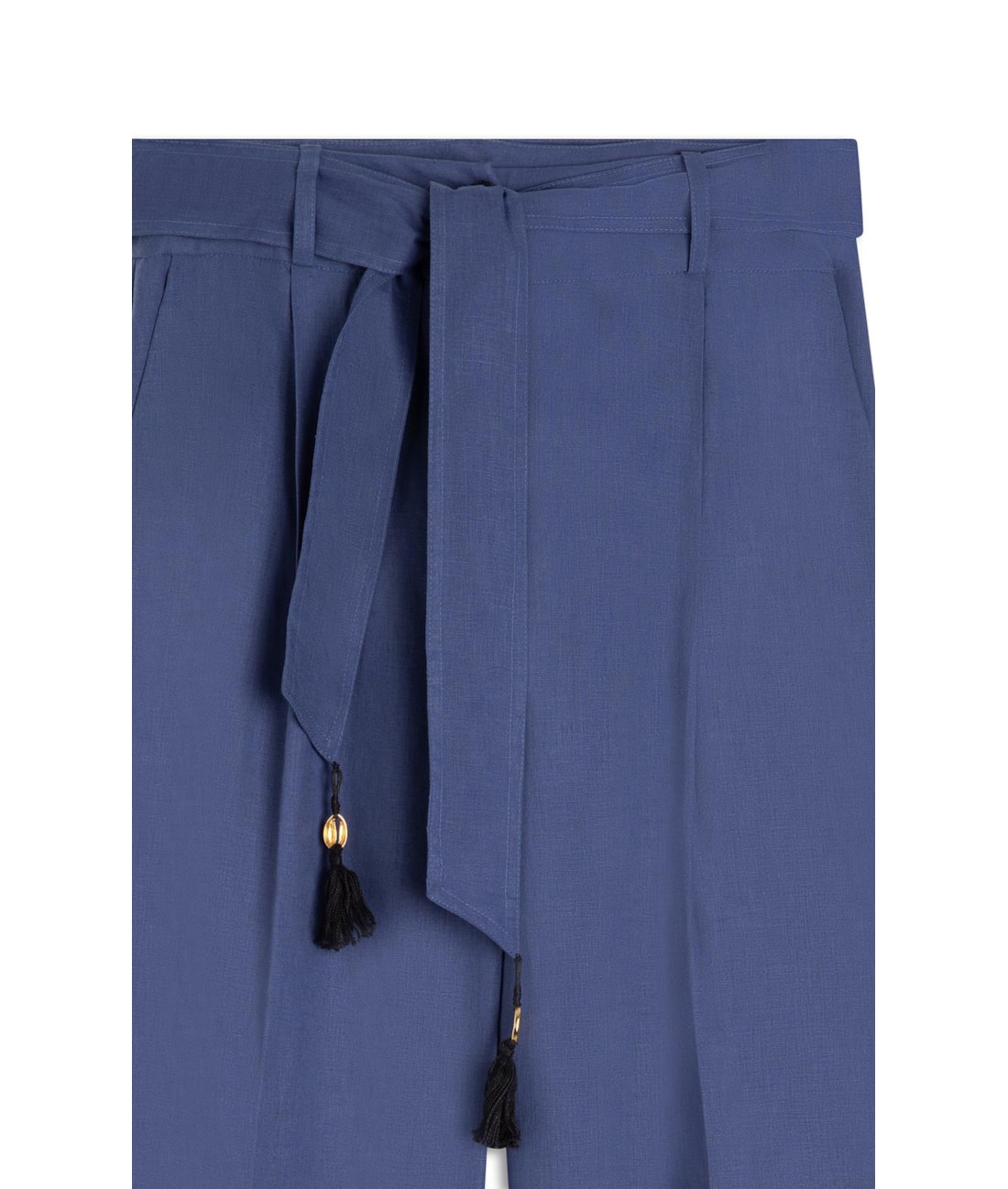 Calça Wide Leg Cambraia Lb Faixa Azul Pervante