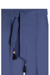 Calça Wide Leg Cambraia Lb Faixa Azul Pervante
